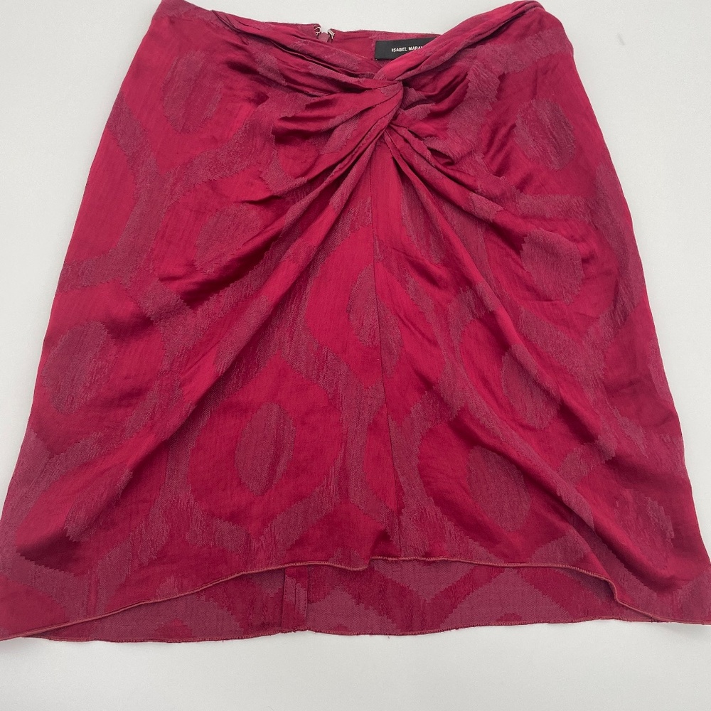 Isabel Marant Knot Front Skirt ~ Red ~ Size 36